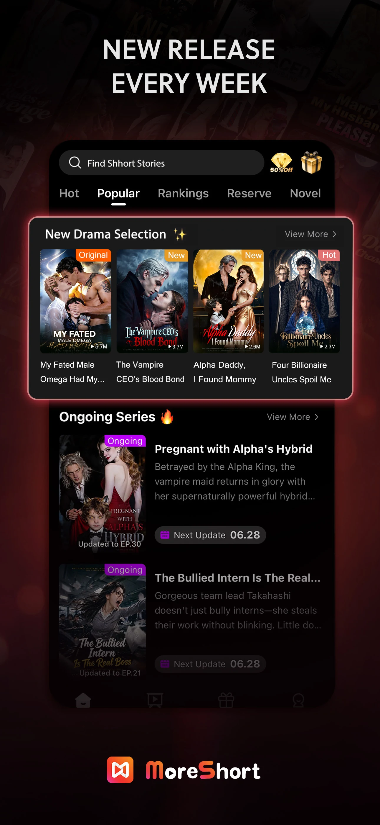 MoreShort - Dramas & Stories screenshot